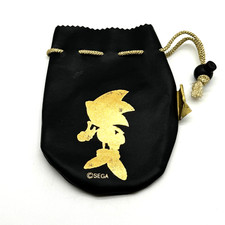 Sega Sonic The Hedgehog Black Gold Pouch Bag Gigo Vintage 90s