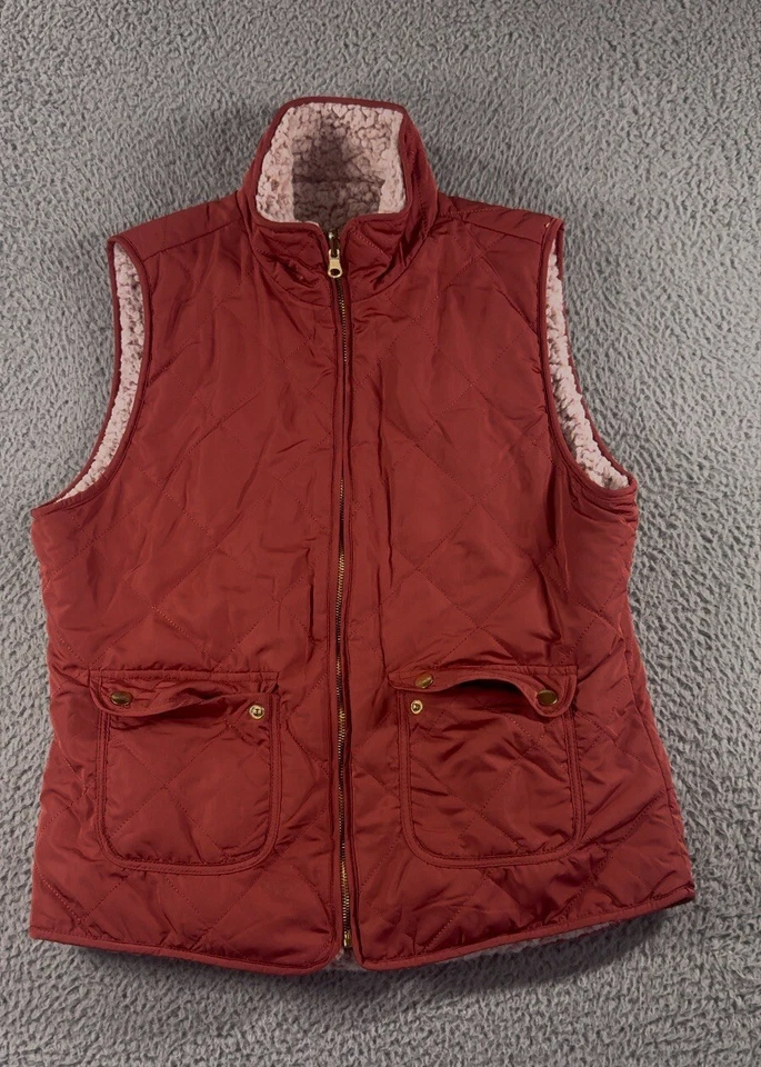 Chaleco Love Tree Mujer Reversible Acolchado Polar Sherpa Cremallera Completa Foto 2 de 4