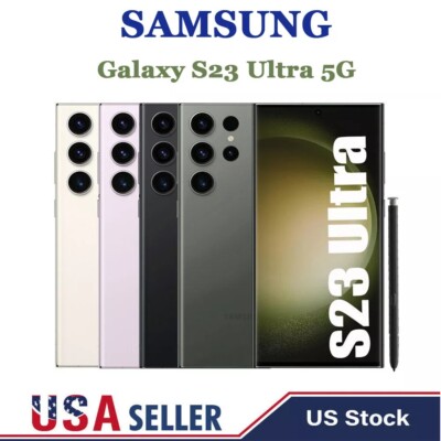 New Samsung Galaxy S23 Ultra 5G SM-S918U 256/512GB Unlocked 2-yr-wty USA stock