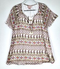 NWT Show Me Your Mumu Tunic Top V Neck Womens Size Medium Hippie Paisley New