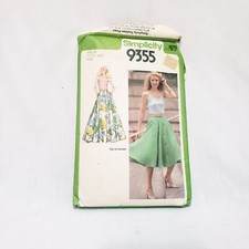 Misses Full Circle Skirt Two Length Sewing Pattern 9355 Simplicity 1979 Size 12