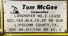 Vintage Painted Aluminum Oil Industry Sign - Tom McGee Corp. Lipscomb, Texas