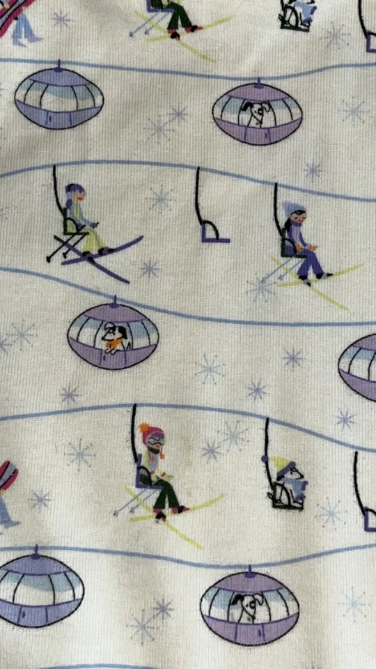 TWO PIECE Vintage  Gymboree Aprés Ski Sz 9 Outfit Leggings Top - Image 4 of 4