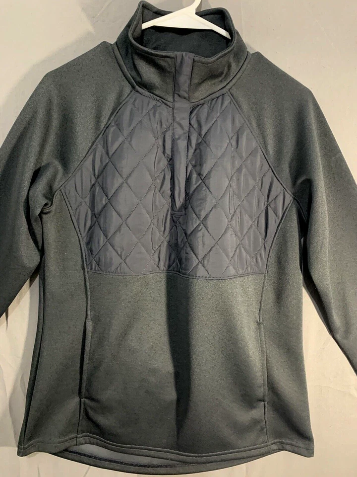 Chaqueta Avia para mujer gris medio manga larga 1/4 cremallera ropa deportiva informal correr Foto 3 de 4