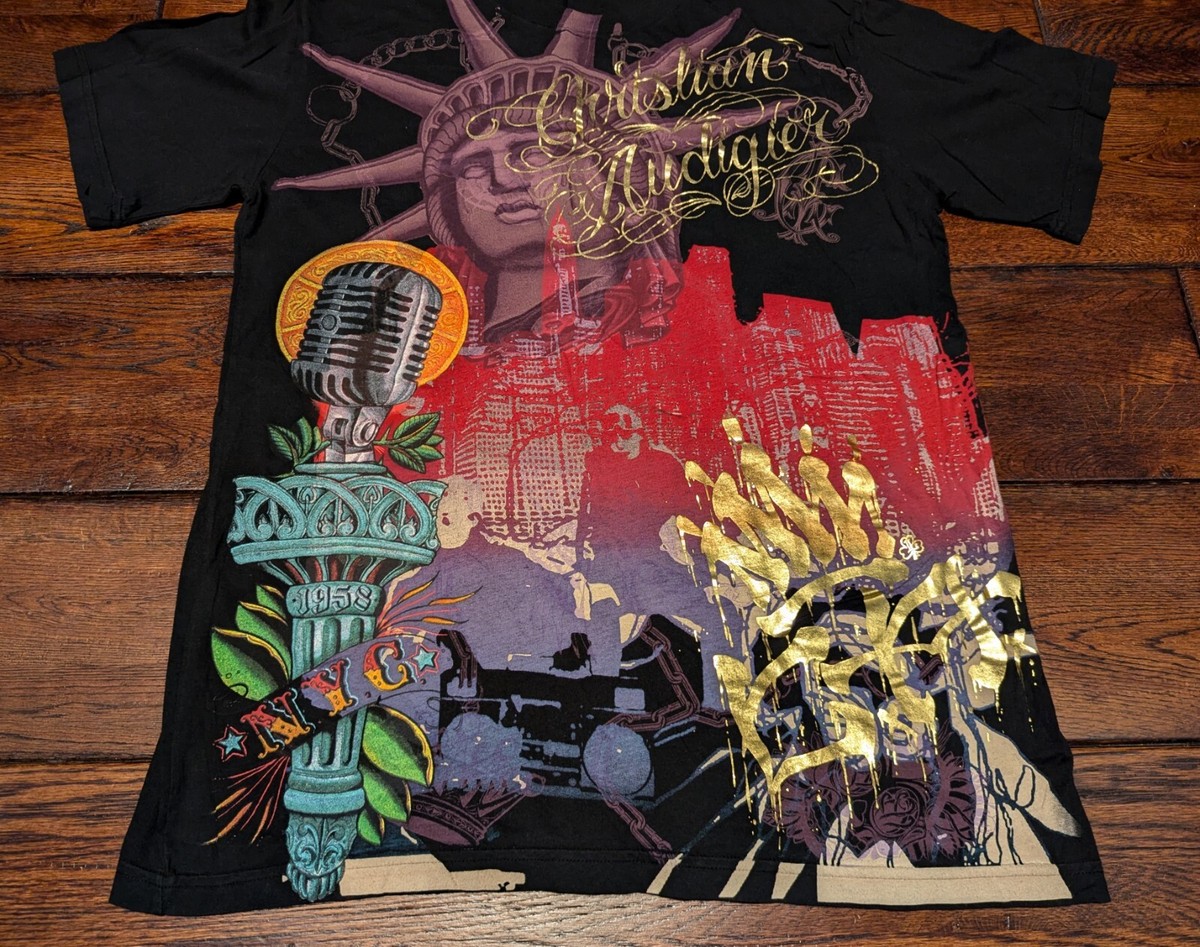 CHRISTIAN AUDIGIER Men's N.Y.C. Statue of Liberty FOIL T CHRISTIAN AUDIGIER Men's N.Y.C. Statue of Liberty FOIL T