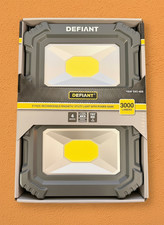 Defiant Rechargeable Magnetic Utility Light w/ Power Bank Foldable Handle 2-Pack