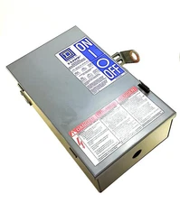 Square D PQ3206G 3P3W 60A 240V Fusible Switch (Vertical Style)