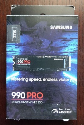 BRAND NEW SAMSUNG 990 PRO 2TB SSD M.2 PCIe 4.0 NVMe MZ-V9P2T0/AM
