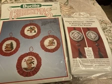 Two Christmas Kits, Cross Stitch, Christmas In Hardanger Embroidery Roz Watnemo