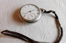 1886 VINTAGE ELGIN 18S MEN'S POCKET WATCH 11 JEWEL 10 GRADE WANTS TO RUN !