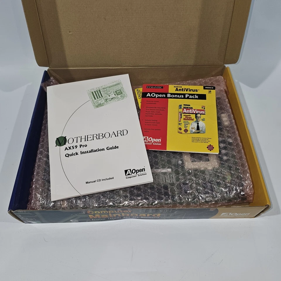 AOpen AX59 Pro Socket 7 ATX Motherboard VIA MVP3 Slot AGP ISA Vintage NEW OPEN - Image 3 of 3