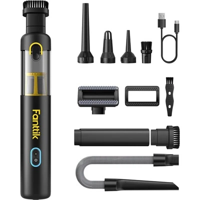 Akku Staubsauger Handgerät 4in1 Tragbar Autoinnenraum Bürste Taschenlampe - Bild 1 von 4