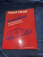 Vw Rabbit Diesel Service Manual 1977-1980 Includes Pickup Truck Bentley Rd80