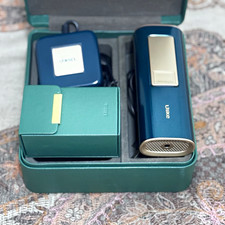 Ulike IPL Hair Removal Device Corded Electric Blue/Green w/ Case Power Adapter