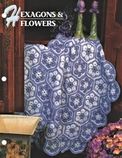 Hexagon's  Flowers Annie's Attic Crochet Afghan Pattern Page