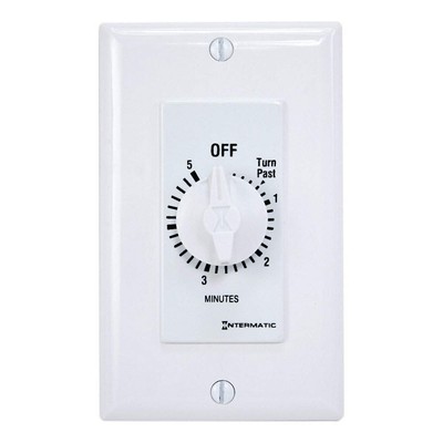 INTERMATIC FD5MW Spring-Wound Timer, White, 277V AC 38D055