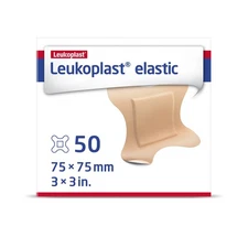 Leukoplast Elastic Tan Adhesive Bandage Sterile 3 x 3" 50 per Box
