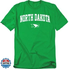LOGOVISION University of North Dakota One Color Arched Unisex Adult T Shirt, 