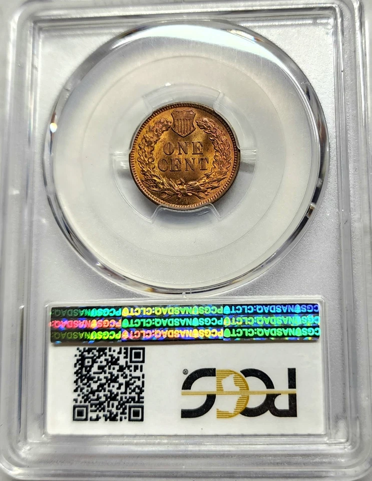 Choice 1907 Indian Head Cent Penny 1c PCGS MS65 RB Red Brown Gem BU - LOOKS RED! - Image 4 of 4