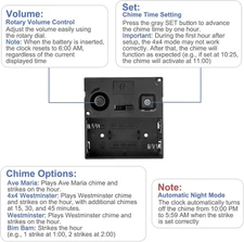 Chiming Clock Mechanism Replacement, Battery Motors with Chime Melody Hour Tr...