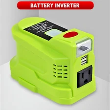 150W Power Source Li-Ion Supply Inverter 2 USB Ports W/LED Light for Ryobi 18V