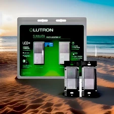 Lutron Sunnata LED Dimmer & Accessory Switch 3 Way Kit - White (STCL-153MRH-WH)