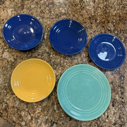 Vintage Set of 4 Bauer Los Angeles Ringware 6" Bread Plates + Bonus