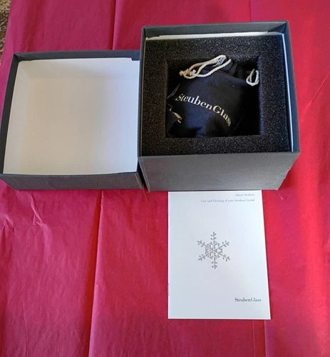 Steuben Glass Hand Cooler 5578 Pig Mint Box & Bag Limited 913/1300