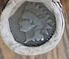 Wheat Penny Roll With An Indian Head Penny On One End And A 1920 On The Other
