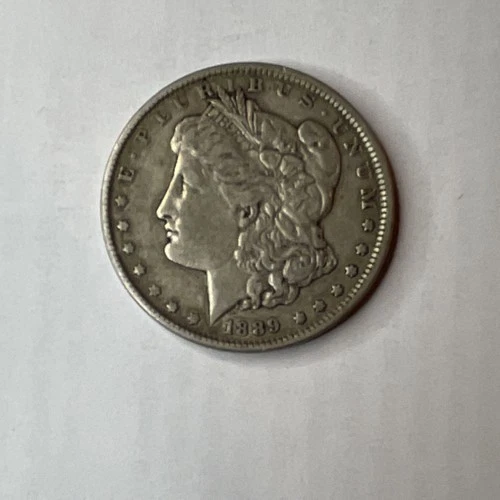 1889 Morgan Dollar $1 US Silver Coin Circulated Uncertified Fineness 0.9