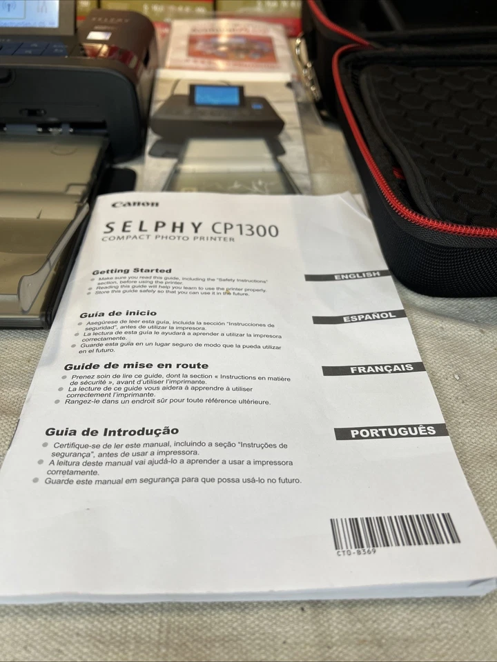 Canon SELPHY CP1300 Black Compact Photo Bundle With Case Paper Etc TESTED - Image 4 of 4