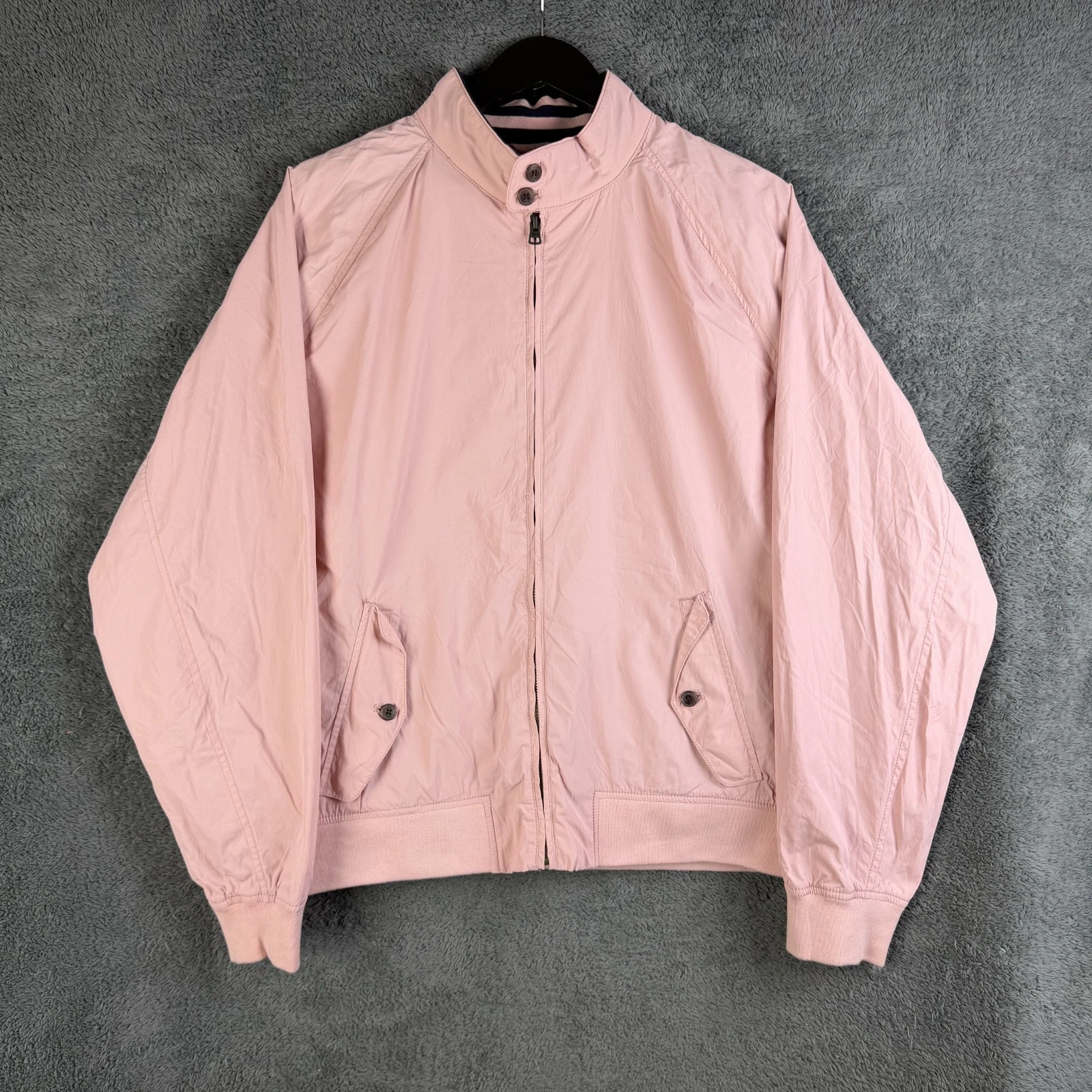 GAP Bomber Jacket Mens Large Pink Full Zip Pockets Casuals Oi Polloi Retro