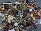 Vintage Costume Jewelry & Watch Lot Mixed Materials Beads Bracelets Necklaces