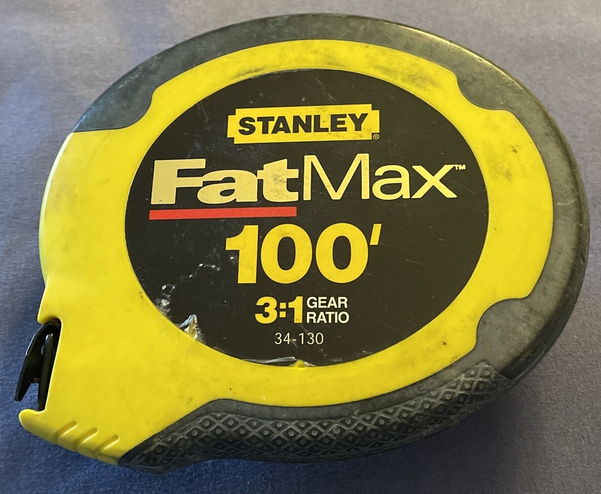 Stanley FatMax 100 Foot Tape Measure 3 1 Gear Ratio 34 130 Spin Handle stanley-fatmax-100-foot-tape-measure-3-1-gear-ratio-34-130-spin-handle