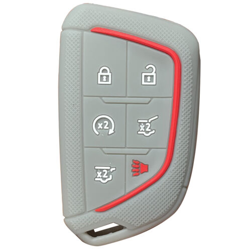 Fit Cadillac XT6 Escalade ESV 6 Button Remote Smart Key Fob Silicone Case Cover - Picture 11 of 15