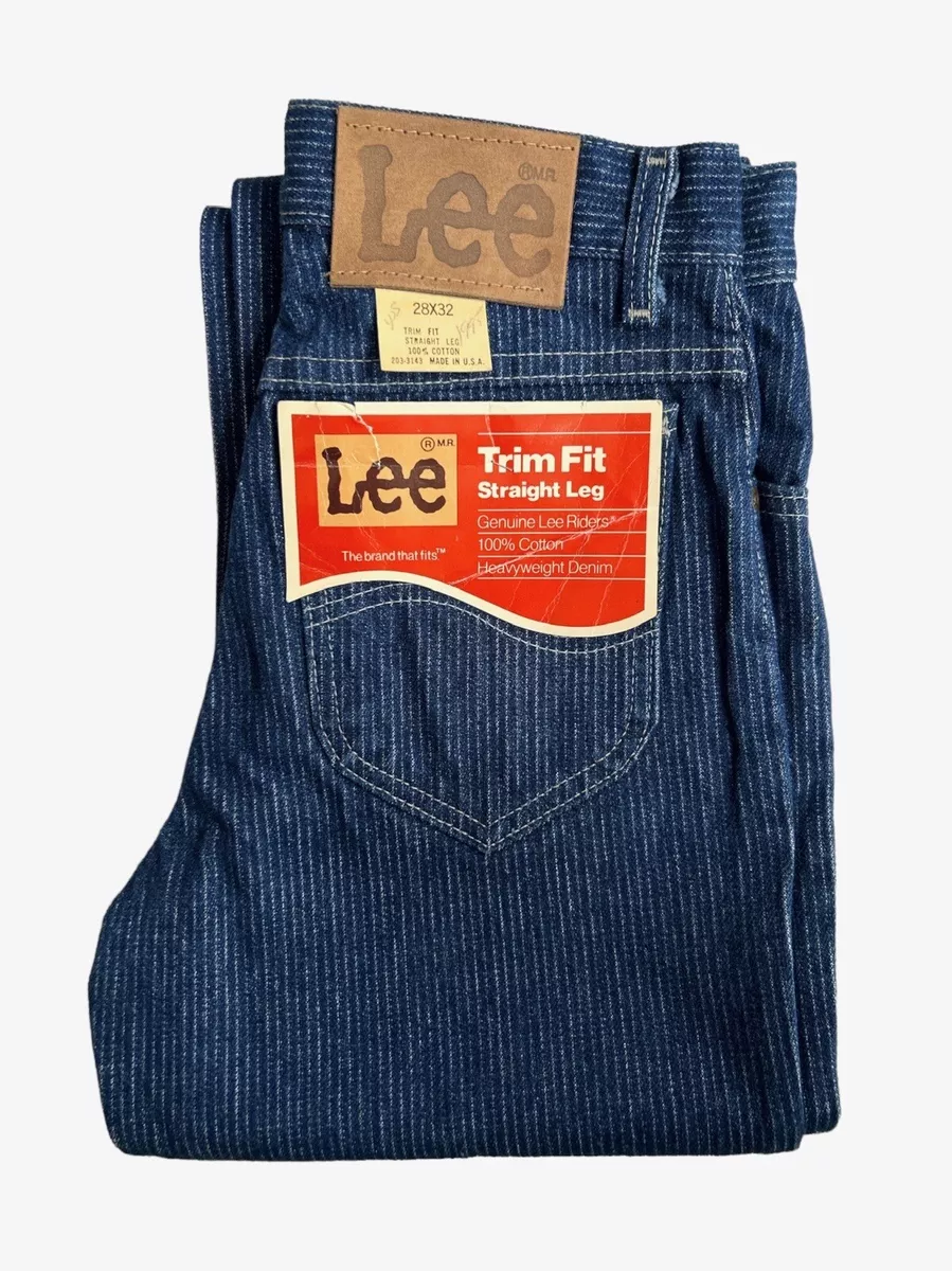 vintage lee railroad stripe jeans straight leg size 28x32 deadstock NWT 90s USA