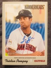 2019 Topps Heritage Minor League Tristan Pompey Auto Autograph Mint Marlins  