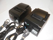 Lot of 2 Star TSP100II Thermal POS Receipt Printer USB with Power Cord 143IIU