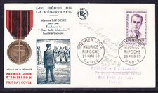 France 1960 Maurice Ripoche (resistance) First Day Cover to New York