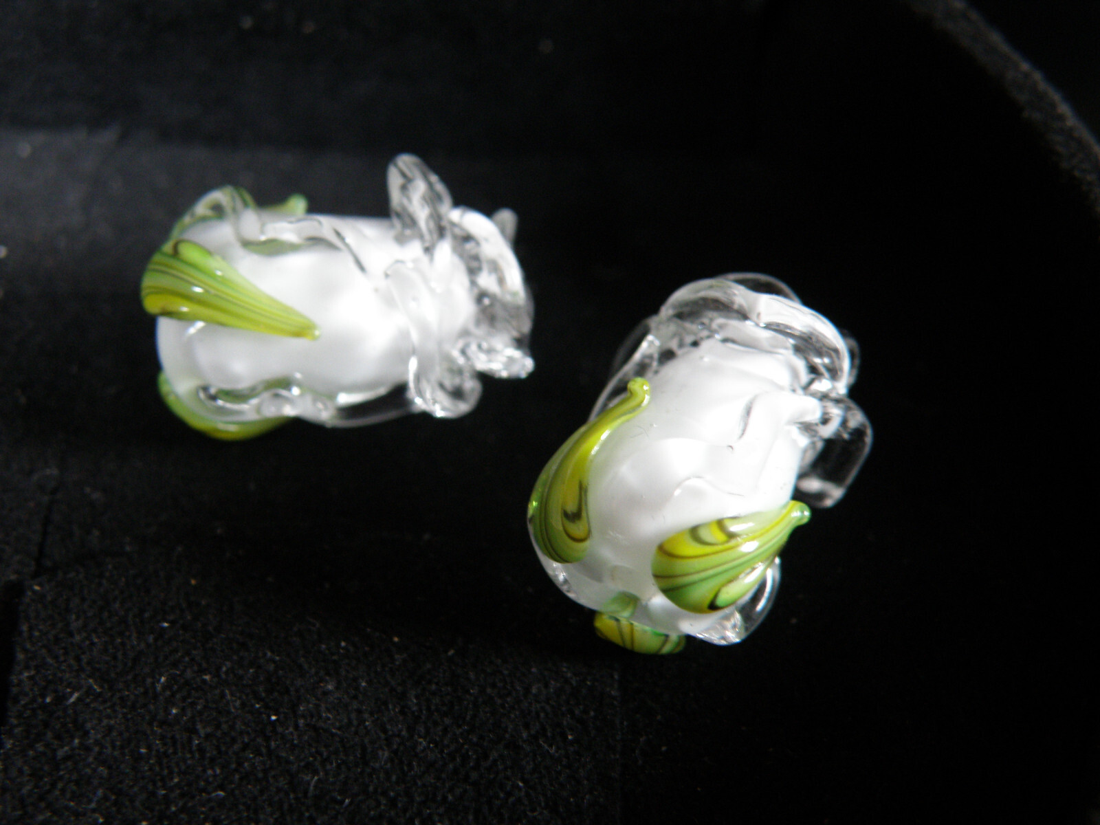 Perles fleurs en verre pastel pour boucles d'oreilles d'été bohèmes