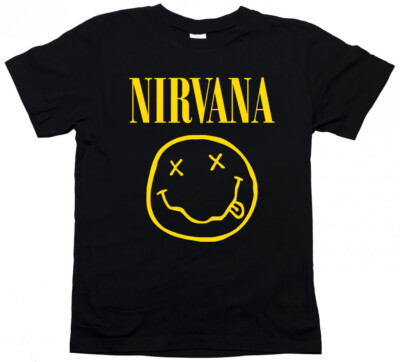 Maglietta NIRVANA Kurt Cobain - Smile - maglie uomo donna bambino | eBay