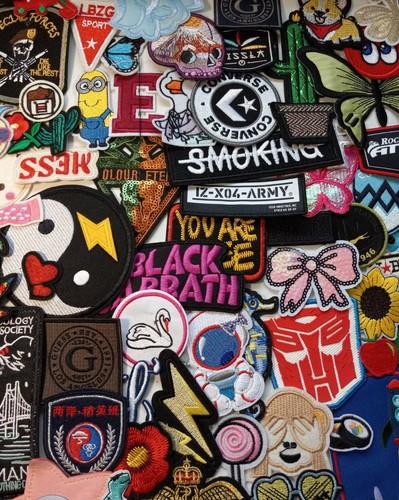 10 MIXED IRON on and SEW on patches. Huge patch lot ships USA free! Appliques - Picture 6 of 12