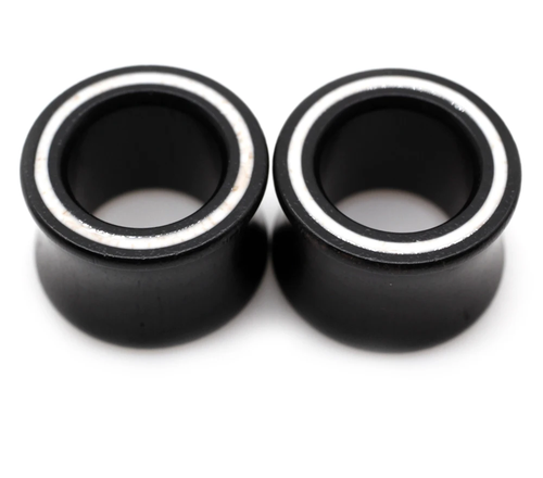 Ohrtunnel Túnel Madera Negro Blanco Ohrplug Flesh Tunnel Plug Acampanado - Imagen 2 de 2