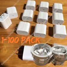 20W PD Fast Charger Type C Wall Charging Cube Cable For iPhone 14 13 12 11 X Lot