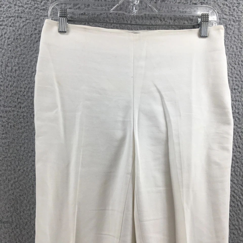 Pantalones de vestir Vince Camuto para mujer 2 blancos lisos tiro medio cremallera tirar de mosca informales Foto 2 de 4