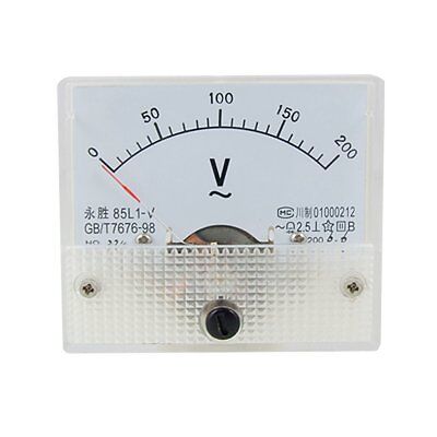 AC 0 ~ 250V Rund Analog Volt Zeiger Nadel Panel Meter Voltmeter
