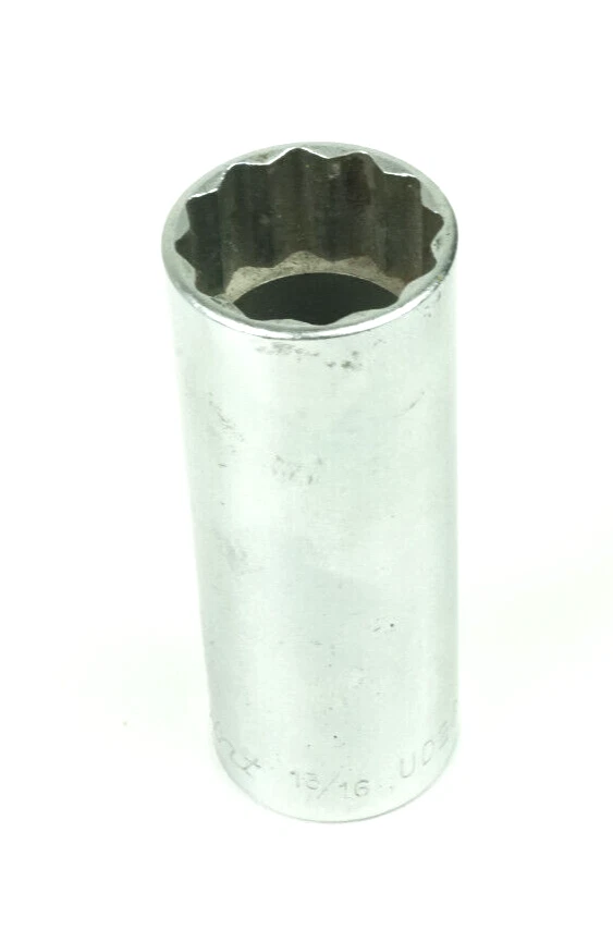 Blue-Point 13/16" 12 Point Deep Chrome Socket 3/8" Drive UD260 USA 1982 - Image 2 of 3