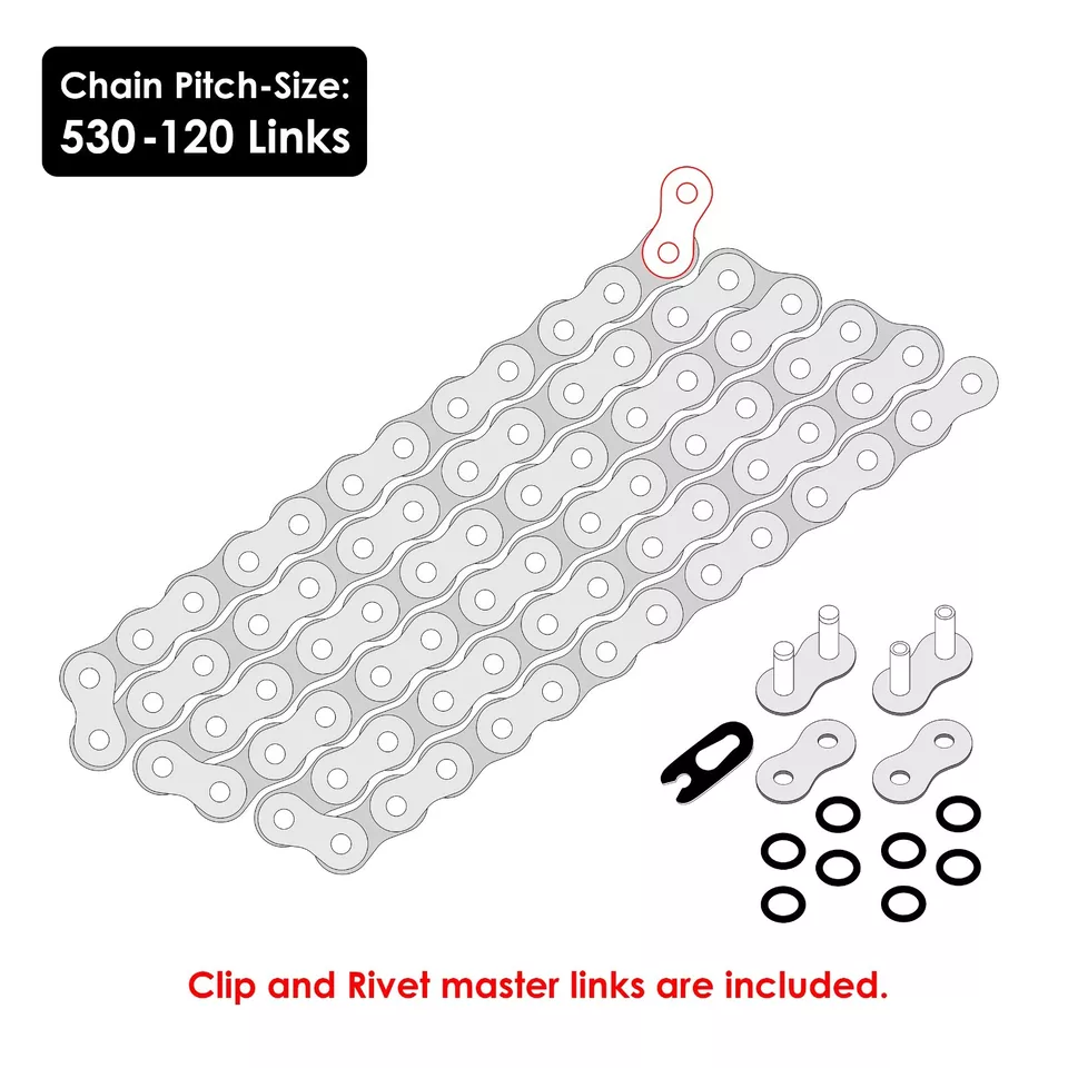 Red O-Ring Drive Chain & Sprockets Kit for Honda RVT1000R Rc51 2000-2006 - Image 2 of 4