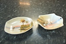 Vintage Japanese SHOFU small finger bowls / trays x 2 made in Japan