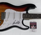 RICK ASTLEY SIGNED SUNBURST ELECTRIC GUITAR NEVER GONNA GIVE YOU UP JSA COA — photo 2
